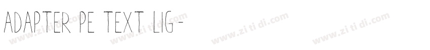 Adapter PE Text Lig字体转换